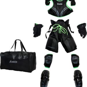Franklin Sports Pursuit Ice Hockey Youth Pads + Gear Set - Complete Protective Equipment Set for Kids - Includes Shin Guards, Hockey Pants, Elbow Pads, Gloves + Chest Protector - Carry Bag Included